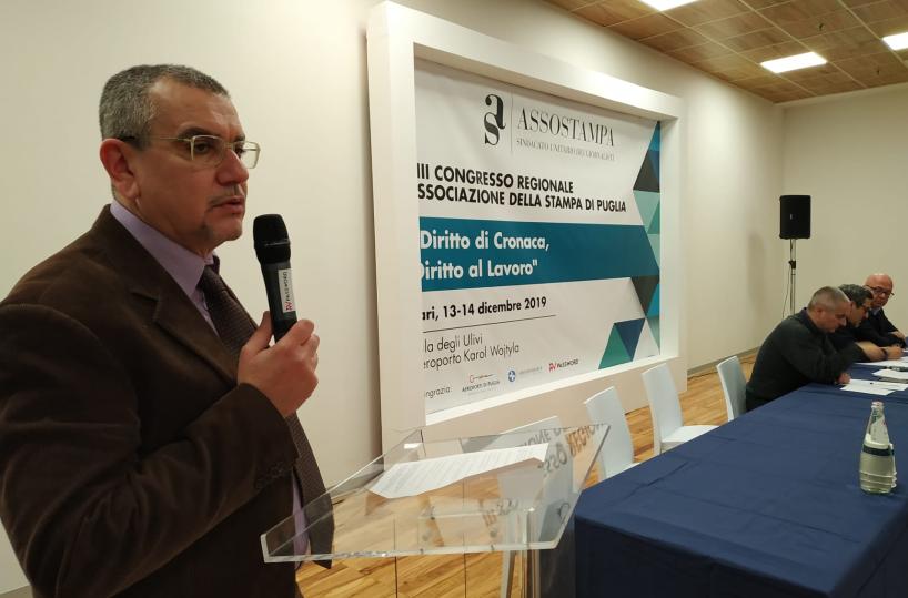 Congresso Assostampa Puglia: Martellotta rieletto presidente fino al 2023