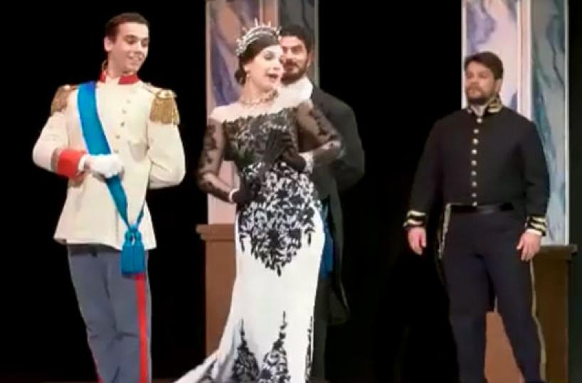 Un momento dell'operetta «La vedova allegra»