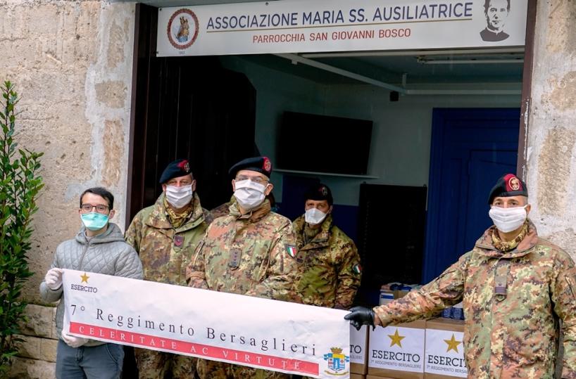 Altamura e Gravina, la solidarietàdel 7° Reggimento bersaglieri