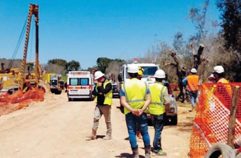 Il cantiere del gasdotto 