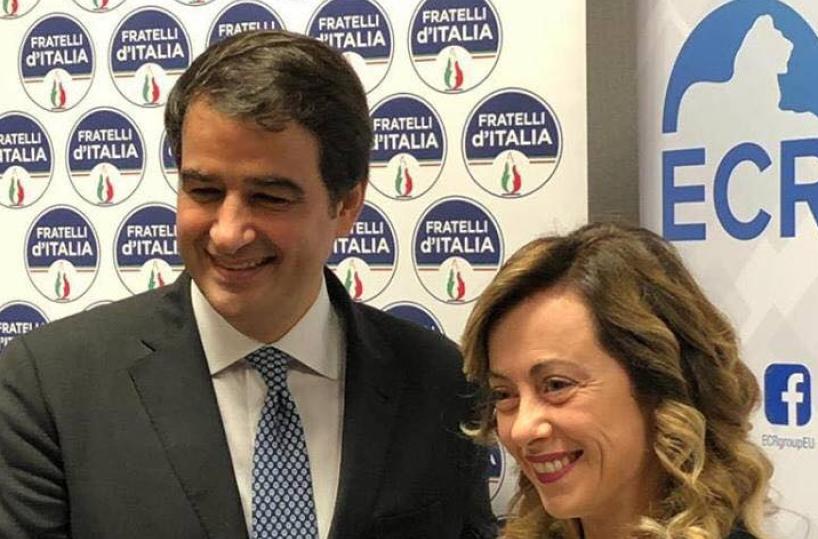 Raffaele Fitto e Giorgia Meloni