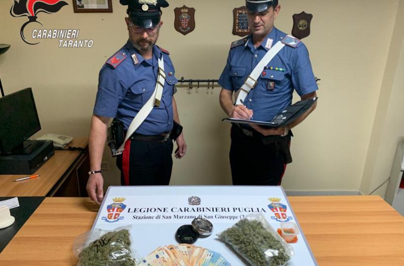San Marzano di S.G., 28enne ha in casa mezzo kg di marijuana: arrestato