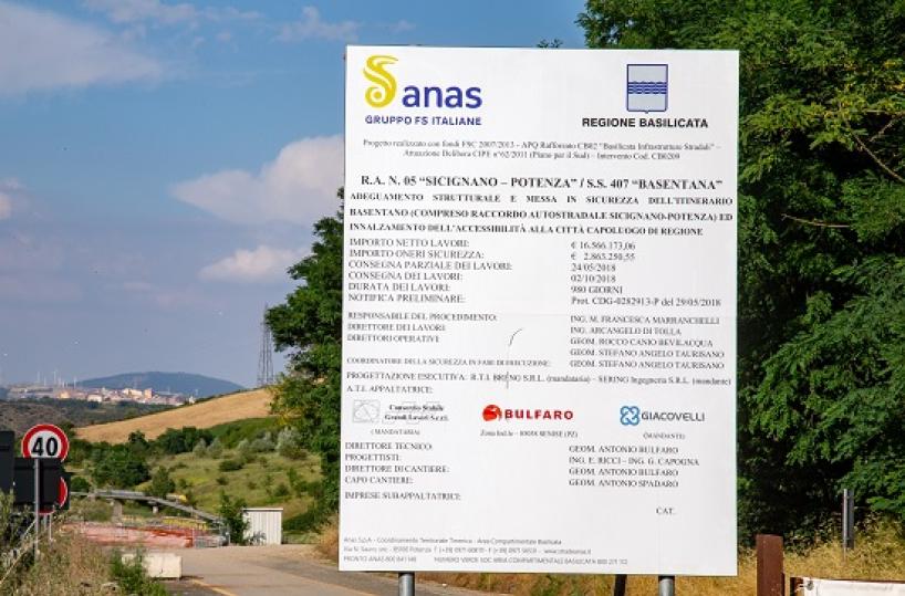 Potenza, raccordo autostradale. Slitta la fine dei lavori