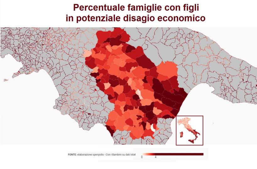 Potenza, le povere famiglie lucane. Se hai 3 figli tiri la cinghia