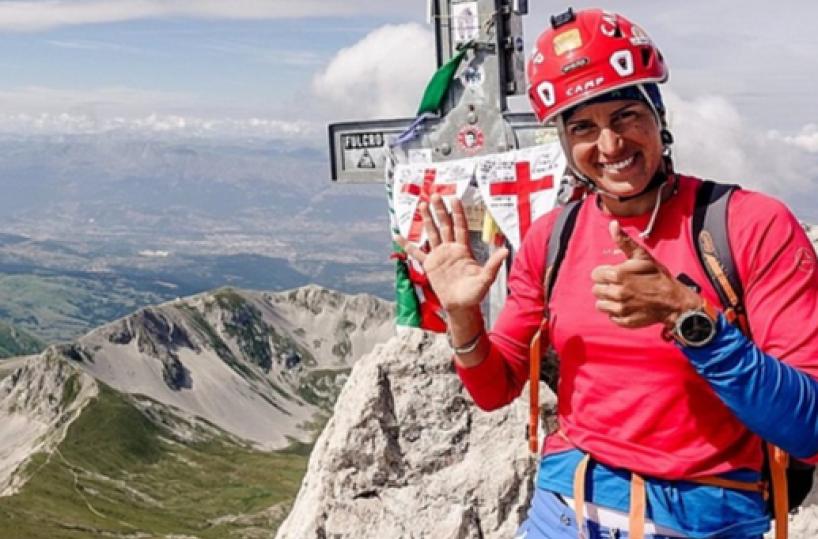 Biccari, l'alpinista Tamara Lunger scala il monte Cornacchia 