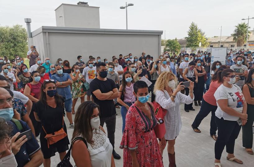 Gli operatori socio-sanitari all’incontro all’Asl con Emiliano