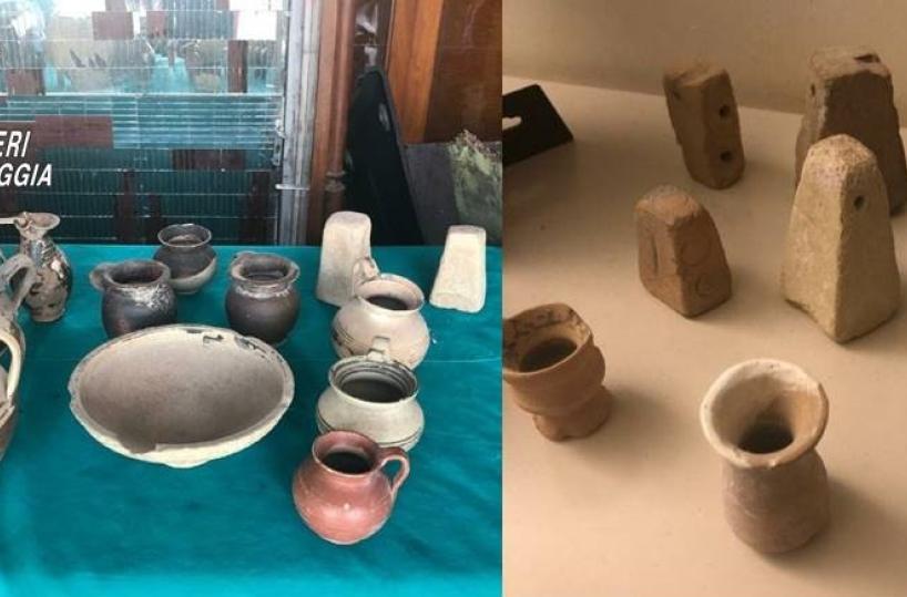 Torremaggiore, in casa hanno preziosi reperti storici senza motivo, denunciati in 2