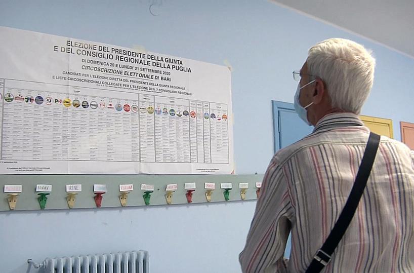 Puglia, primi dati affluenza: alle 12 ha votato il 13,22% degli elettori pugliesi 