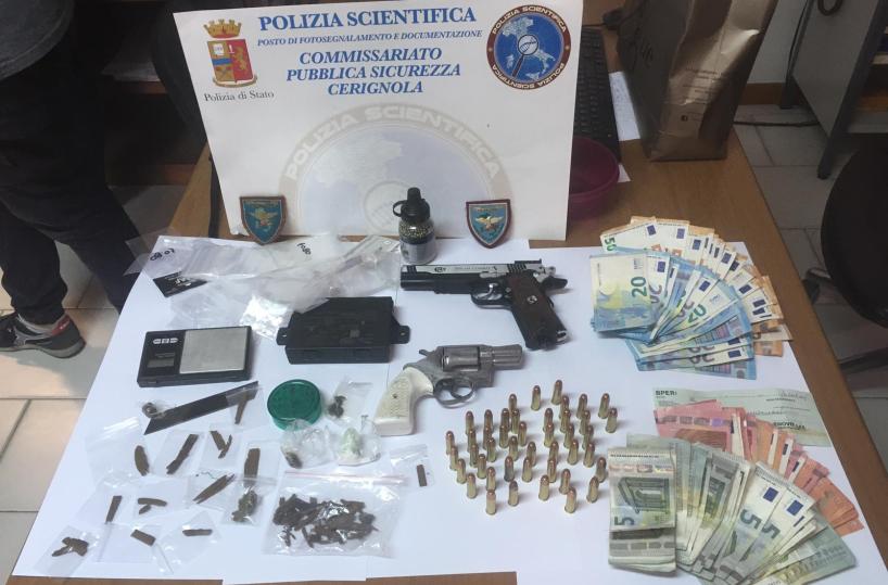 Cerignola, aveva in casa droga, armi e munizioni: arrestato 23enne 