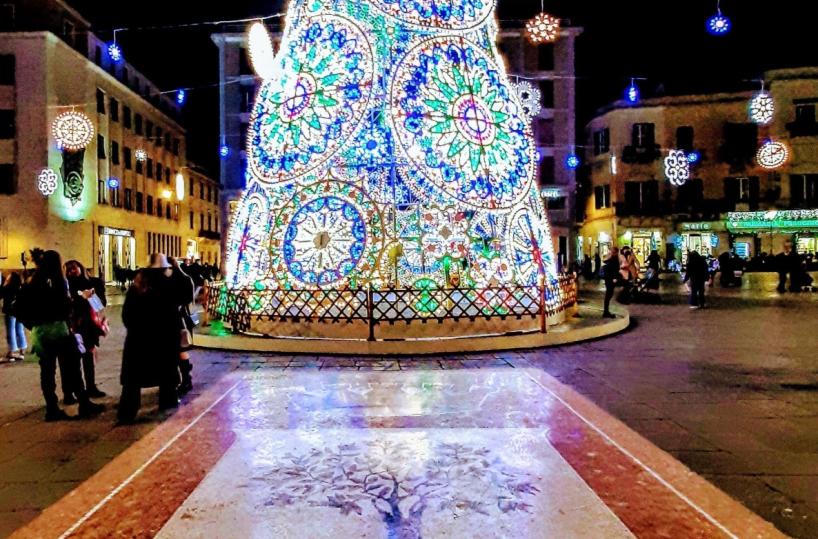 Lecce e il Natale in una sola foto: l'albero in piazza Sant'Oronzo