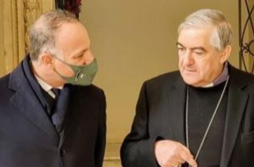 Lecce, scambio di auguri tra l'arcivescovo e l'editore della Gazzetta
