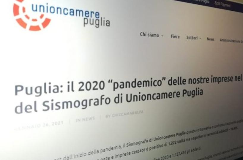 Imprese in Puglia, saldo positivo tra il 2020 e il 2019: + 1.222. Ma ci sono 16.405 addetti in meno