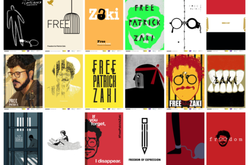 Free Patrick Zaki, a un anno dall'arresto arrivano i 10 poster, «Liberatelo»