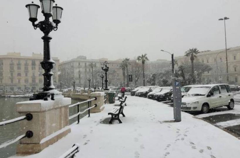 Protezione civile«Neve e freddo in Pugliaalmeno sino a lunedì»