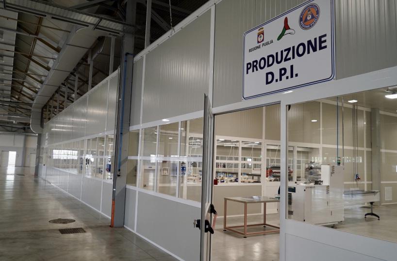 Puglia, è costata 7mln la fabbrica regionale di mascherine