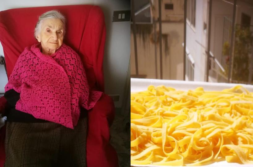 Bari, sconfigge il Covid a 98 anni: «La mia arma? La pasta fatta in casa»