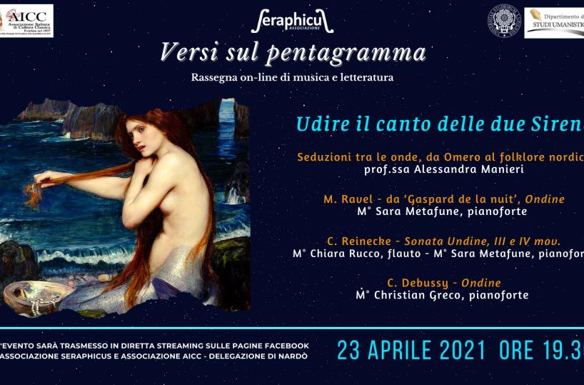 «Udire il canto delle due Sirene», l'appuntamento online tra musica e letteratura