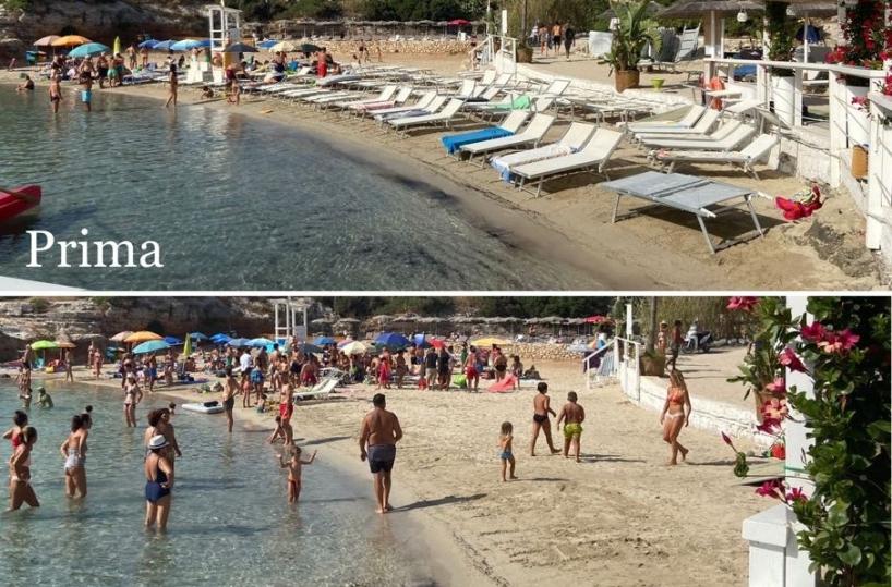 Lettini abusivi su spiaggia libera di Monopoli, scatta il sequestro