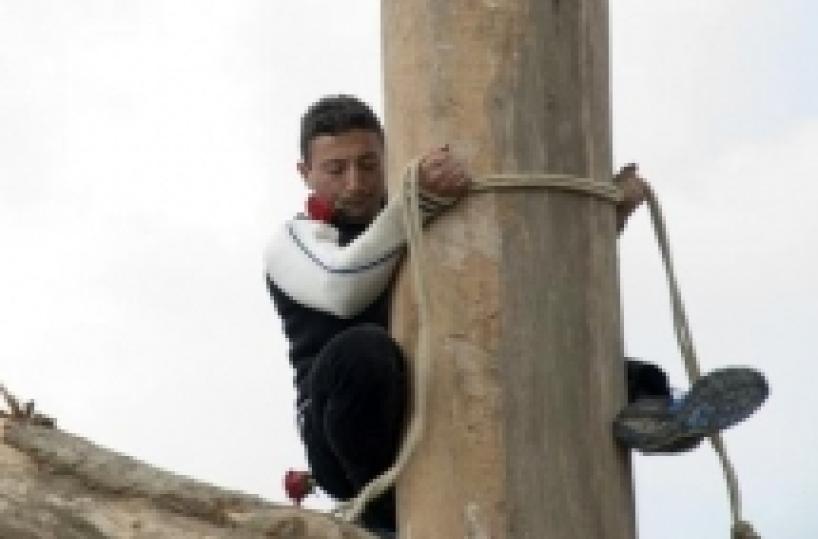 Scalatore del Maggio&nbsp; ferito alla testa&nbsp; da un ramo in caduta