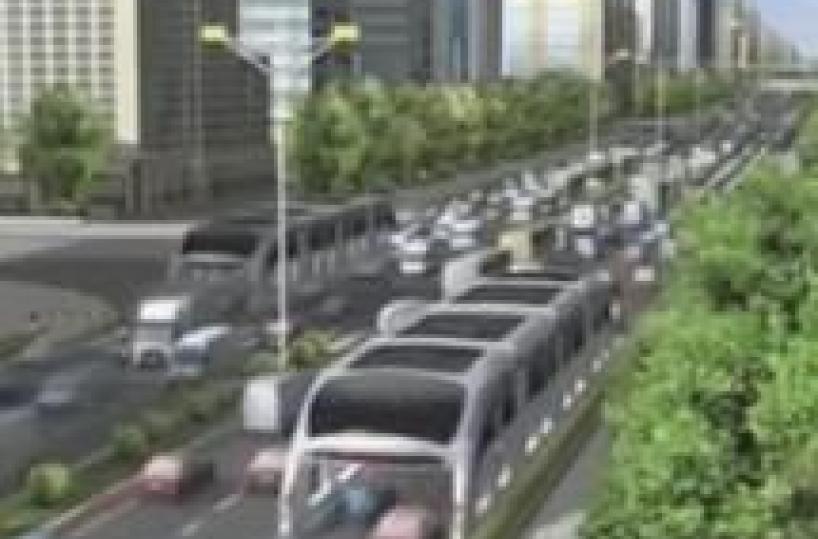 Cina:lanciato progetto 'autobus volante'