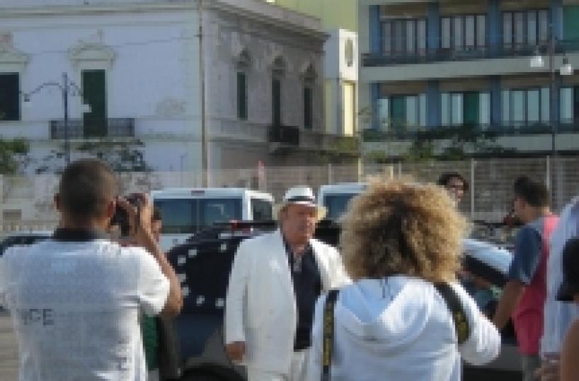 «Il commissario Zagaria» ieri primo ciak a Gallipoli Lino Banfi in gran forma