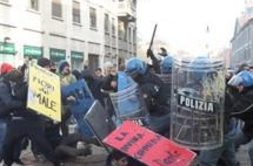 Protests erupt over financial crisis