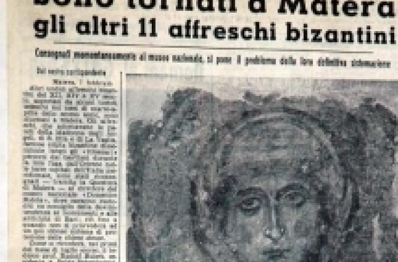 Ritrovata opera d'arte trafugata a Matera nel 1962