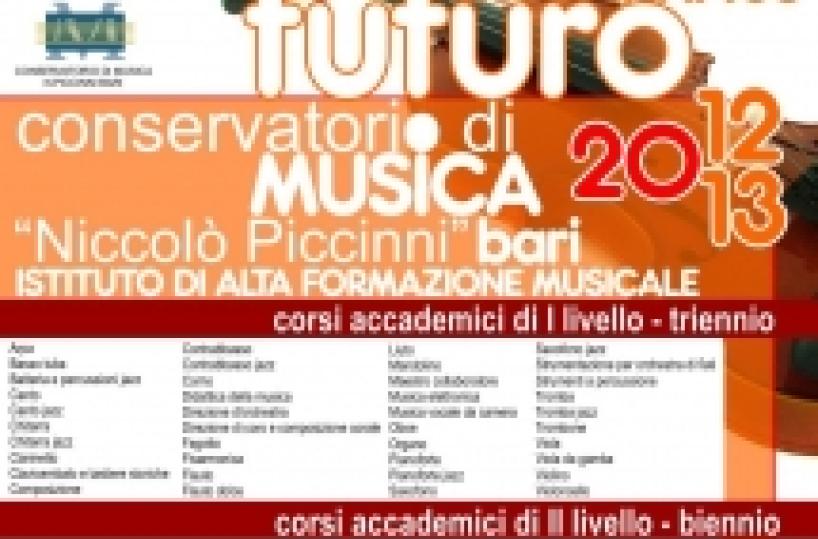 E' boom di iscrizioni al Conservatorio di Bari