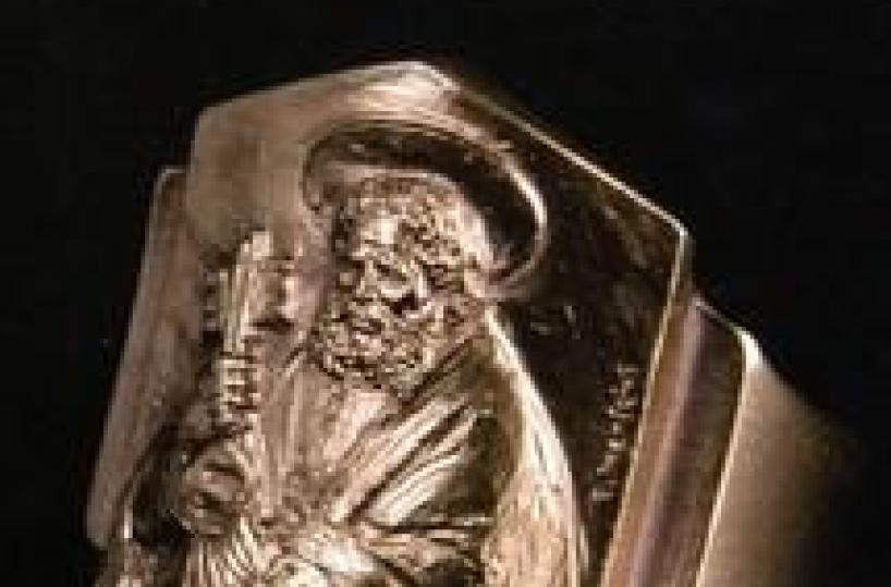 Pope confirms bishop's coat of arms, ring and motto