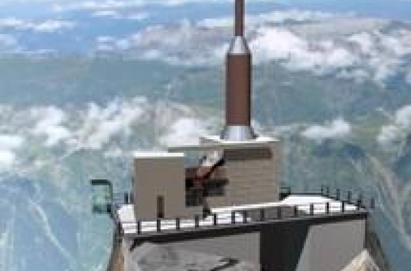 Monte Bianco, maxi-tubo su Aiguille Midi