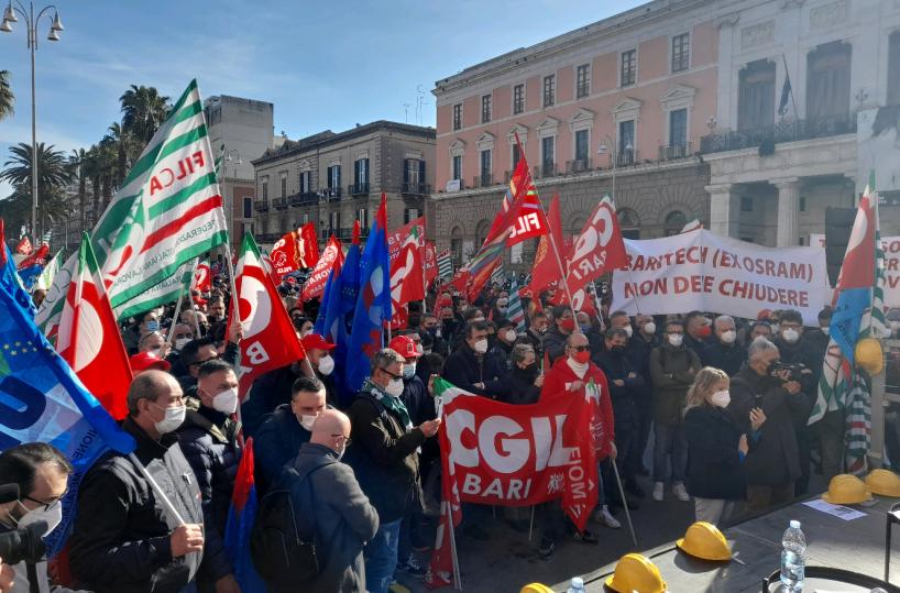 Bari, tsunami lavoro: 39 imprese in crisi minacciano l'economia dell'area metropolitana