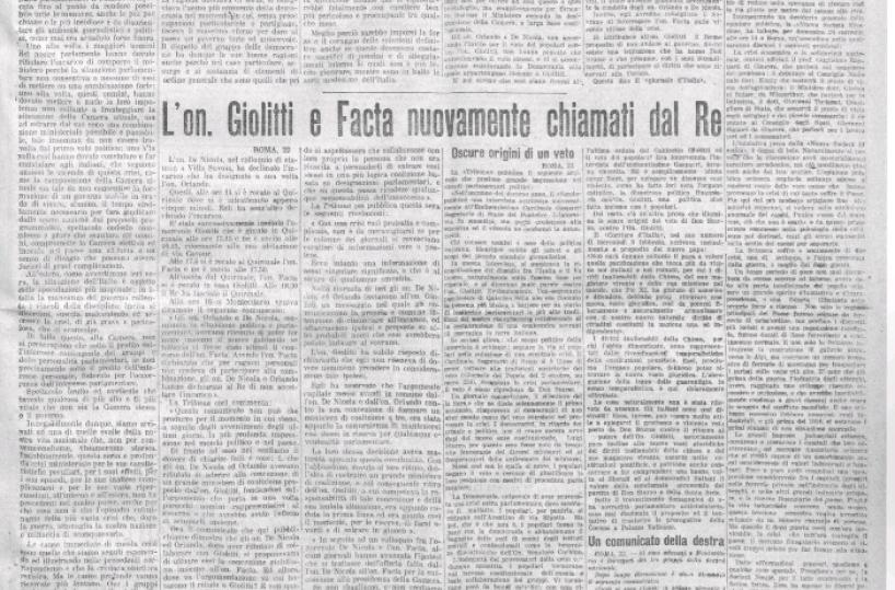 La crisi è ormai senza precedenti