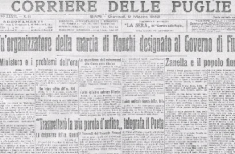 9 marzo 1922, Corriere delle Puglie
