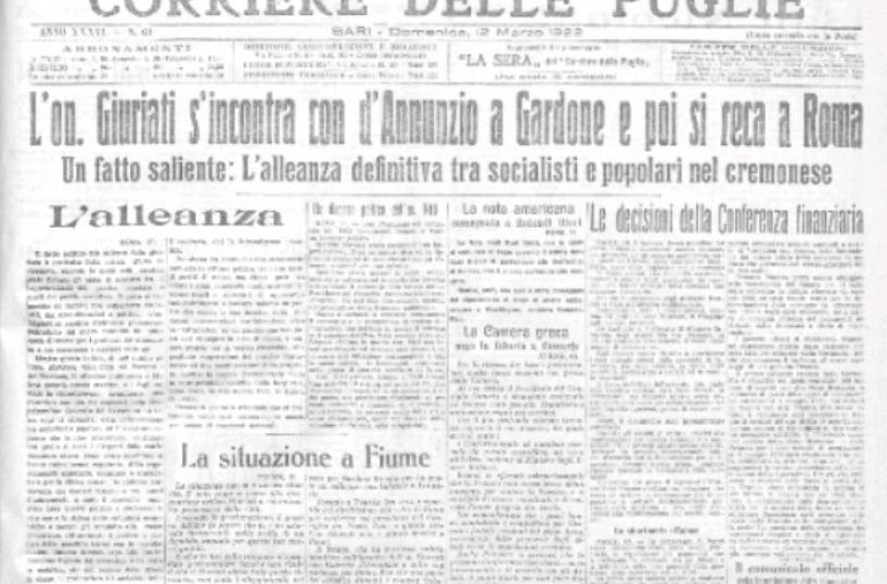12 marzo 1922, corriere delle puglie