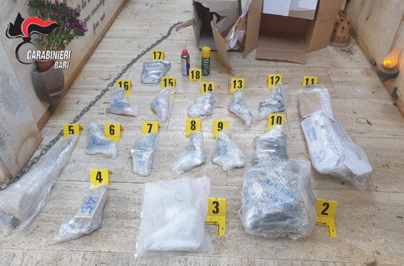 Terlizzi, i carabinieri ritrovano un arsenale