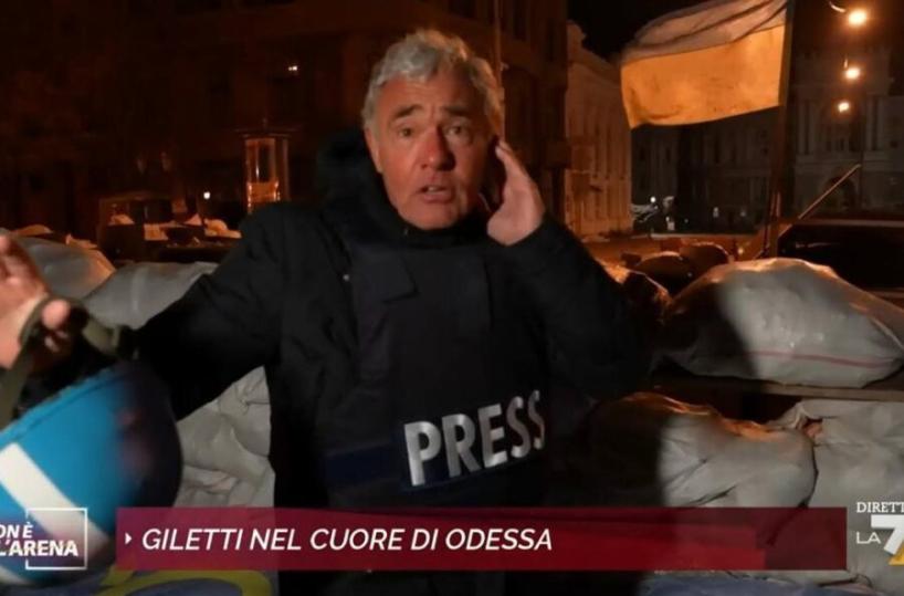 «Non è l’arena» oggi torna in diretta dal centro di Odessa