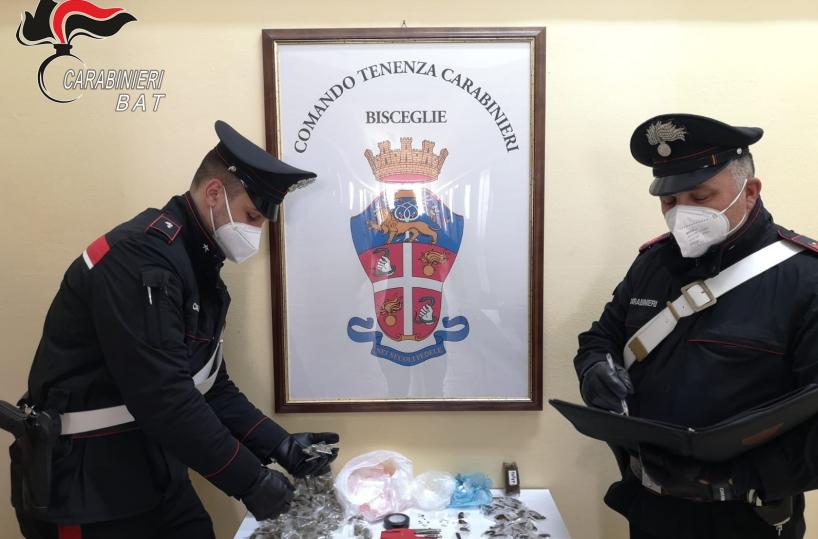 Bisceglie, arrestato perché nascondeva la droga in casa della fidanzata