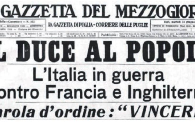 Quel tragico «Vincere» e  Bari ascolta in piazza il Duce