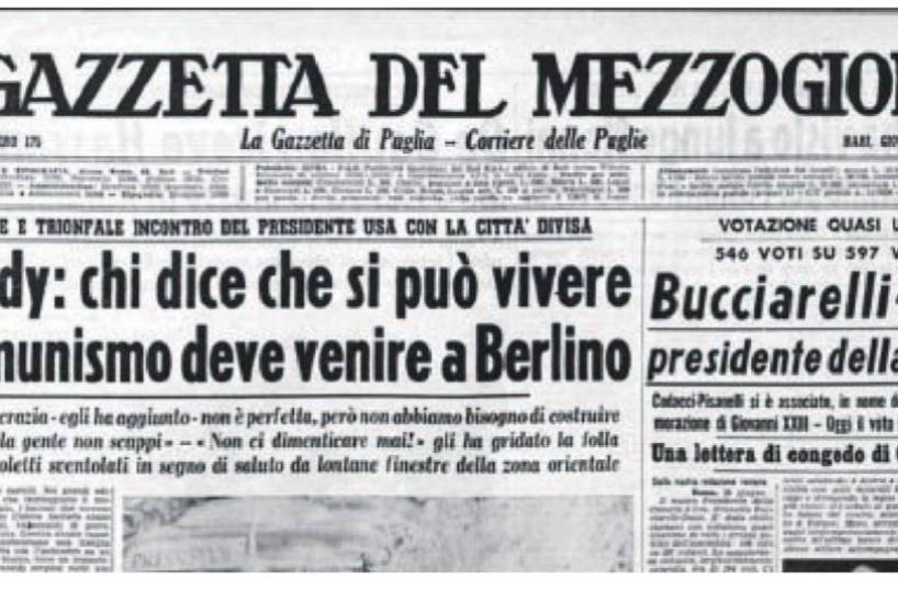 &laquo;Io sono un berlinese&raquo;: il discorso di Kennedy scolpito nella Storia