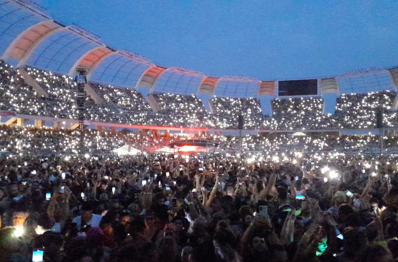 Il palco allestito per il concerto di Taranto del 1° maggio (Foto Todaro)