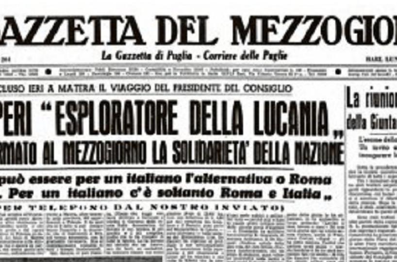 De Gasperi in Lucania sulla «via dell’acqua»