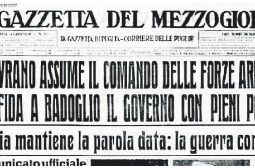 Cade Mussolini, governa Badoglio