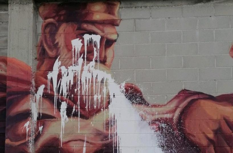 Casalvecchio:  imbrattato il murales dedicato a Skanderberg