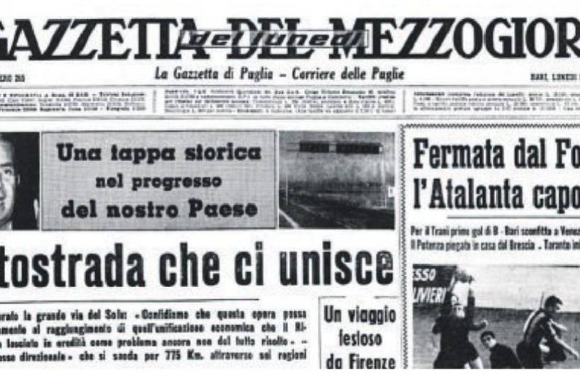 Quel primo giorno in autostrada del Sole