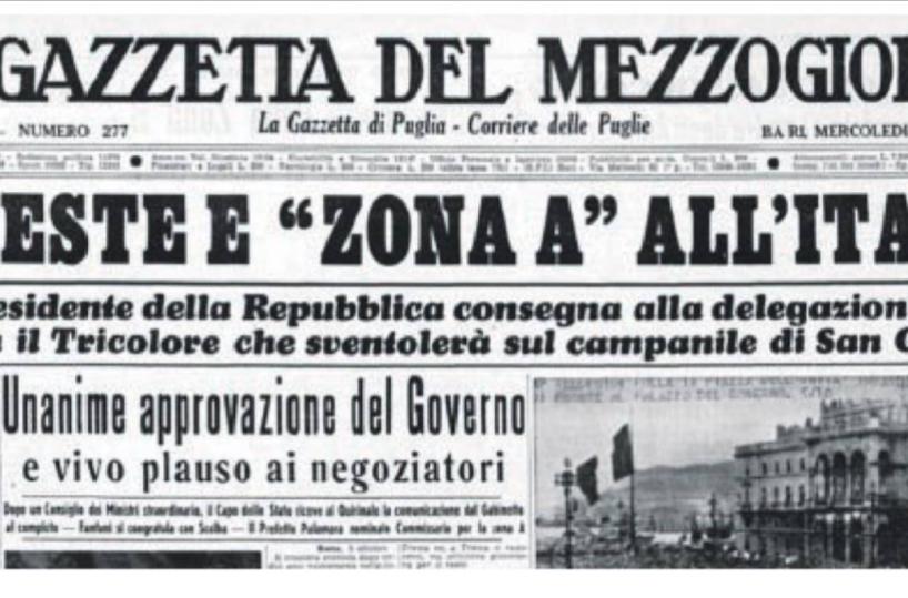 Trieste, quel tricolore sul campanile