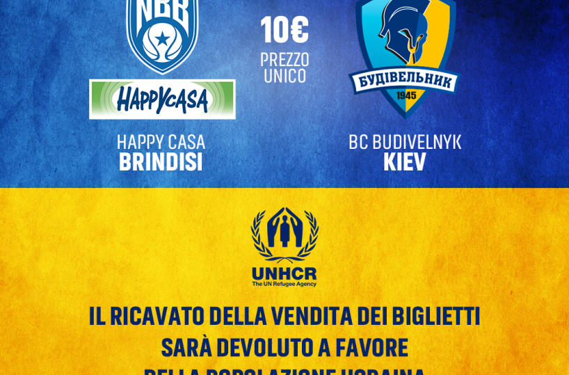 Brindisi-Budivelnyk Kiev, la pallacanestro unisce: il ricavato della partita alla popolazione ucraina 