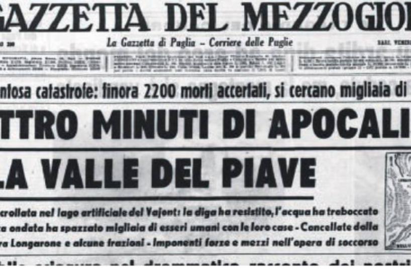 Vajont, frana di morte e disperazione