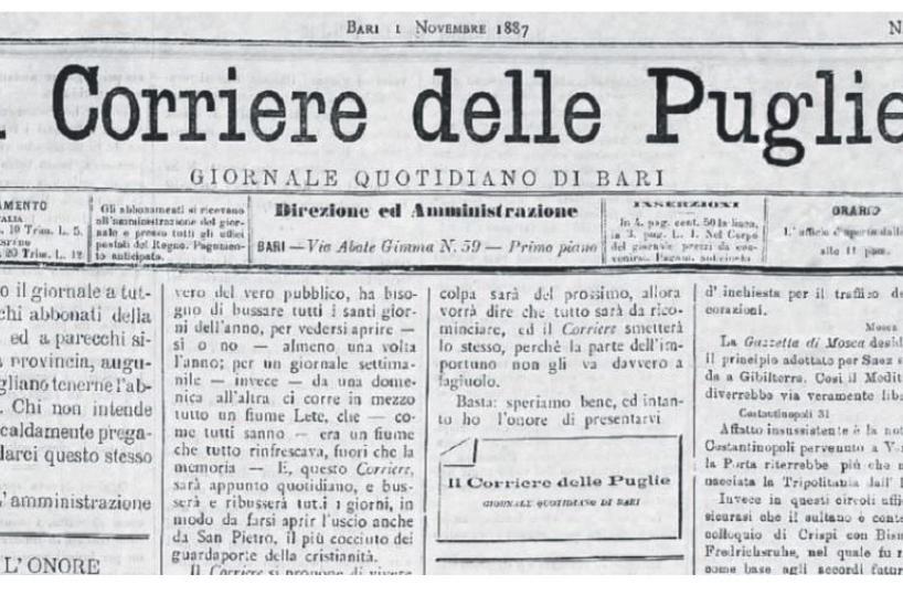 Cassano e il «Corriere» così inizia 135 anni fa la storia della «Gazzetta»