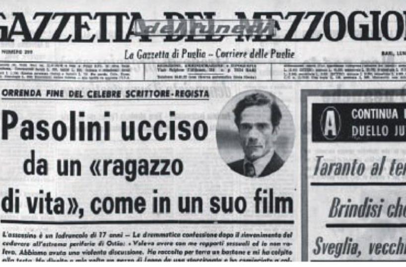 Pasolini è stato ucciso: l’Italia è sconvolta