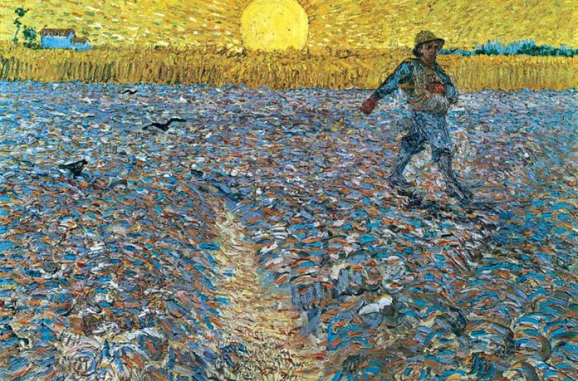 Roma, ambientalisti imbrattano «Il Seminatore» di Van Gogh con minestrone di verdura